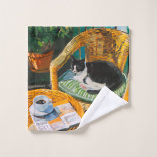 Dimanche matin Peinture confortable pour chat et