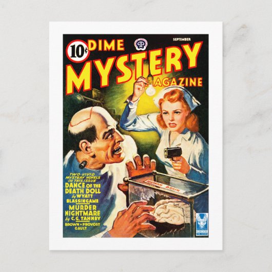 Dime Mystery Magazine (september 1942) Briefkaart (Voorkant)