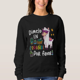 Dimelo en Espanol Por Favor Alpaca Animals Wool Ll Trui