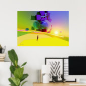 Dimensie onbekend - surrealistisch poster (Thuiskantoor)