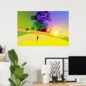 Dimension inconnue - affiche surréaliste (Bureau à domicile)