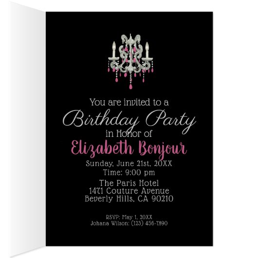 DIMENSION / PAPIER / OPTIONS DE STYLE - RSVP & (Intérieur (Droit))