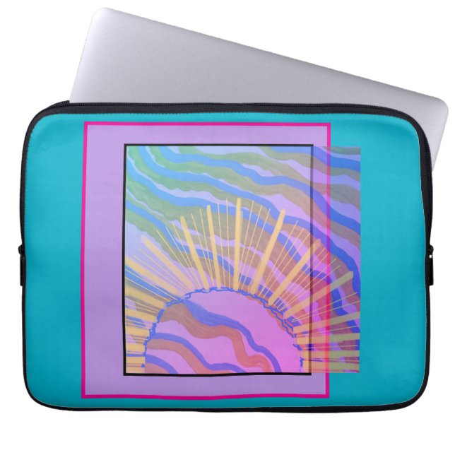 Dimensionaal Abstract Laptop Sleeve (Voorkant)