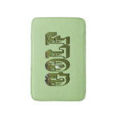 Dimensionaal Groen Golf Afbeelding Logo, Badmat (Voorkant Verticaal)