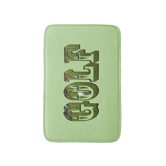 Dimensionaal Groen Golf Afbeelding Logo, Badmat (Voorkant Verticaal)