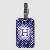 Dimensionaal Square-Navy-H Bagagelabel (Voorkant (verticaal))