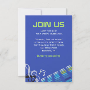 DIMENSIONAL Bar Mitzvah Invitation Carte de récept