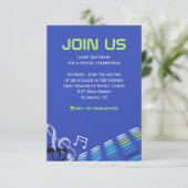 DIMENSIONAL Bar Mitzvah Invitation Reception Kaart (Staand voorkant)