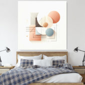 Dimensional Circle Flow Canvas Afdruk (Insitu (Slaapkamer))