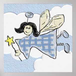 Dimensional Fairy in Clouds Poster