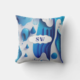 Dimensional Fluidity Abstract Accent Pillow Kussen