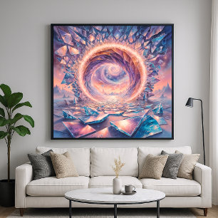 Dimensional Portal - Surrealistische illustratiest Poster