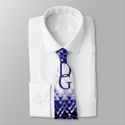 Dimensional Square-Navy-DG Stropdas (Gebonden)