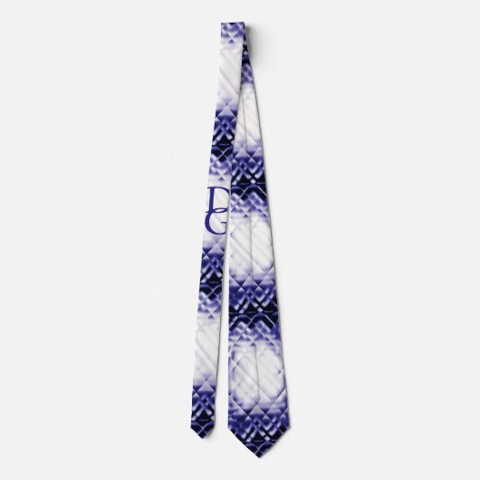 Dimensional Square-Navy-DG Stropdas (Achterkant)