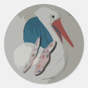 Dimensional Stork Sticker