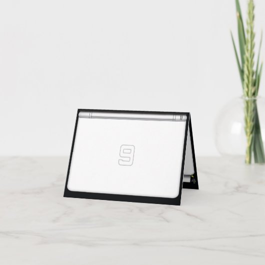 Dimensional Video Gamer 9th Birthday Party Uitnodi (Voorkant)