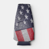 Dimensionale Amerikaanse vlag Flesjeskoeler (Voorkant)