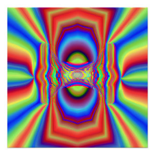 Dimensionale Intersectie Digitale Kunst Perfect Poster