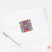 Dimensionale intersectie Digitale kunst Vierkante Sticker (Envelop)