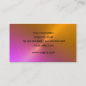 Dimensionner Carte de visite de feuille rose orang (Dos)
