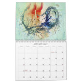 Dimensions Abstraites du calendrier des murs (Jan 2027)