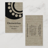 Dimensions futuristes Carte de visite, Beige (Devant / Derrière)