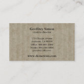 Dimensions futuristes Carte de visite, Beige (Dos)