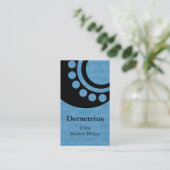 Dimensions futuristes Carte de visite, Bleu clair (Debout devant)