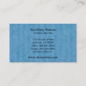 Dimensions futuristes Carte de visite, Bleu clair (Dos)