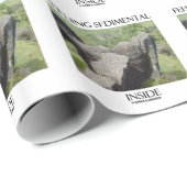 Dimentale Humor van kalksteengeologie in het binne Cadeaupapier (Rol Hoek)