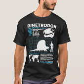 Dimetrodon factsheet Dinosaur Feiten T-shirt (Voorkant)