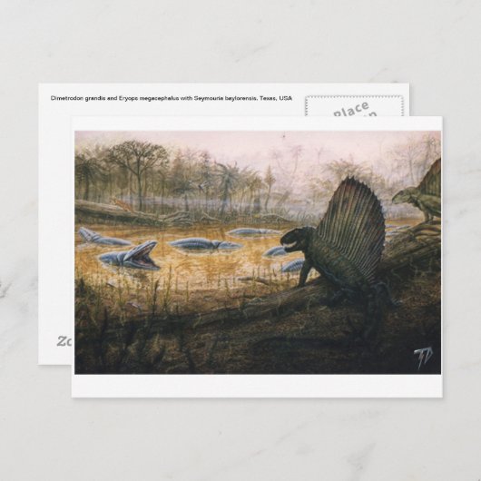 Dimetrodon Post Card Briefkaart (Voorkant / Achterkant)