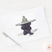 Dimiti, gebroken god van het evenwicht vierkante sticker (Envelop)