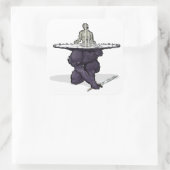 Dimiti, gebroken god van het evenwicht vierkante sticker (Tas)