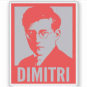 Dimitri Sjostakovitsj Pop Art op maat gesneden vin Sticker (Voorkant)