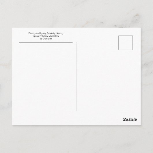 Dimitry en Ignaty Prilutsky door Dionisius Briefkaart (Achterkant)