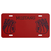 Plaque minéralogique de cheval de mustang