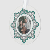 Dimond Pattern Acrylic Holiday Ornament with Photo (voorkant)