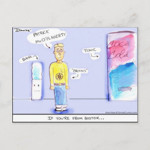 Dimwitz Comics "If You're from Boston" Briefkaart