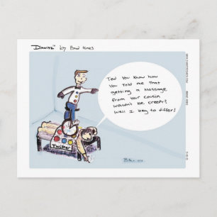 Dimwitz Unicycle Massage Briefkaart beroemd gemaak