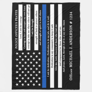 Din Blue Line Gift politiemensen gebeden Fleece Deken