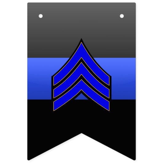 Din Blue Line Sergeant Promotion Vlaggetjes (Tweede vlag)
