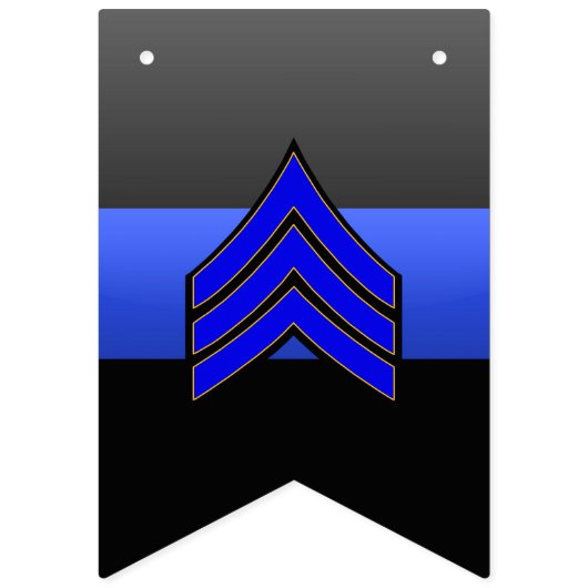 Din Blue Line Sergeant Promotion Vlaggetjes (Derde vlag)