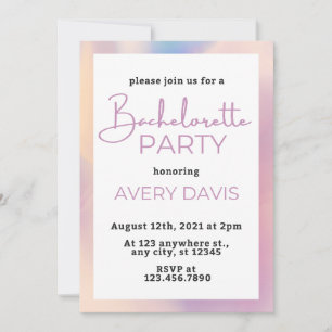 DINA Holographic Space Cowgirl Bachelorette Party Kaart
