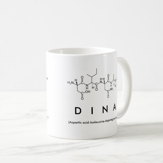 Dina peptide nom mug (Devant droit)