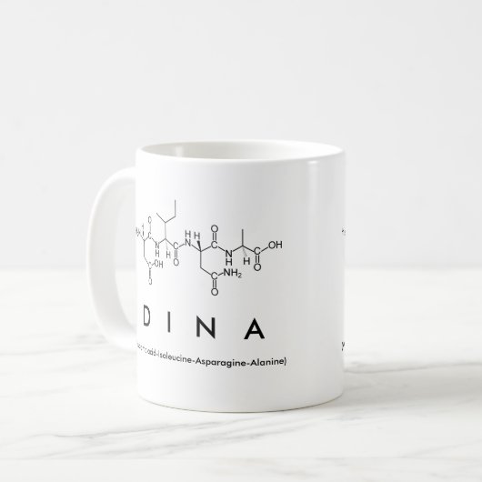 Dina peptide nom mug (Devant gauche)