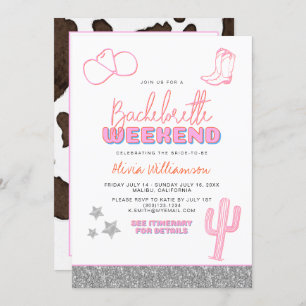 DINA Space Cowgirl Desert Bachelorette Invitation