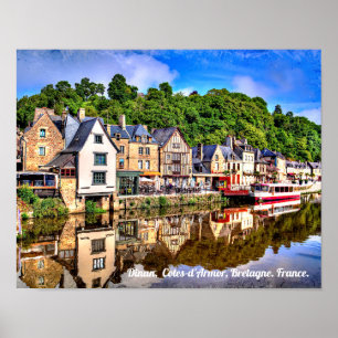Dinan, Cotes-d'Armor, Bretagne. Frankrijk. Poster