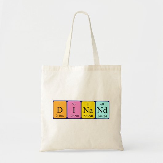 Dinand periodieke lijstnaam canvas tas (Voorkant)