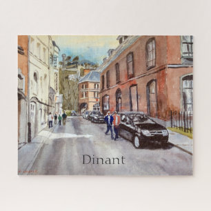 Dinant Belgium Street Scene Waterverf Legpuzzel